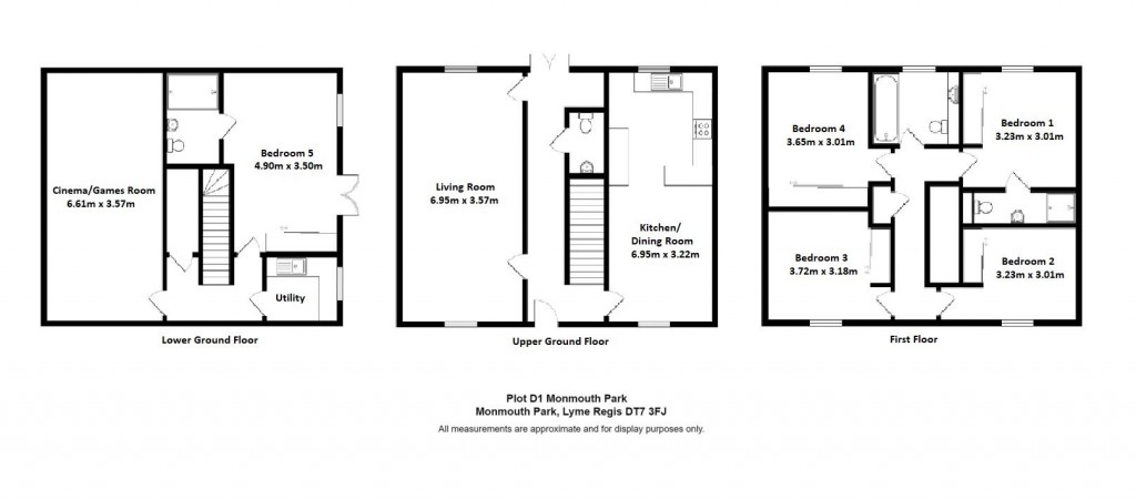 Floorplans For 'The Langford', Monmouth Park, Lyme Regis
