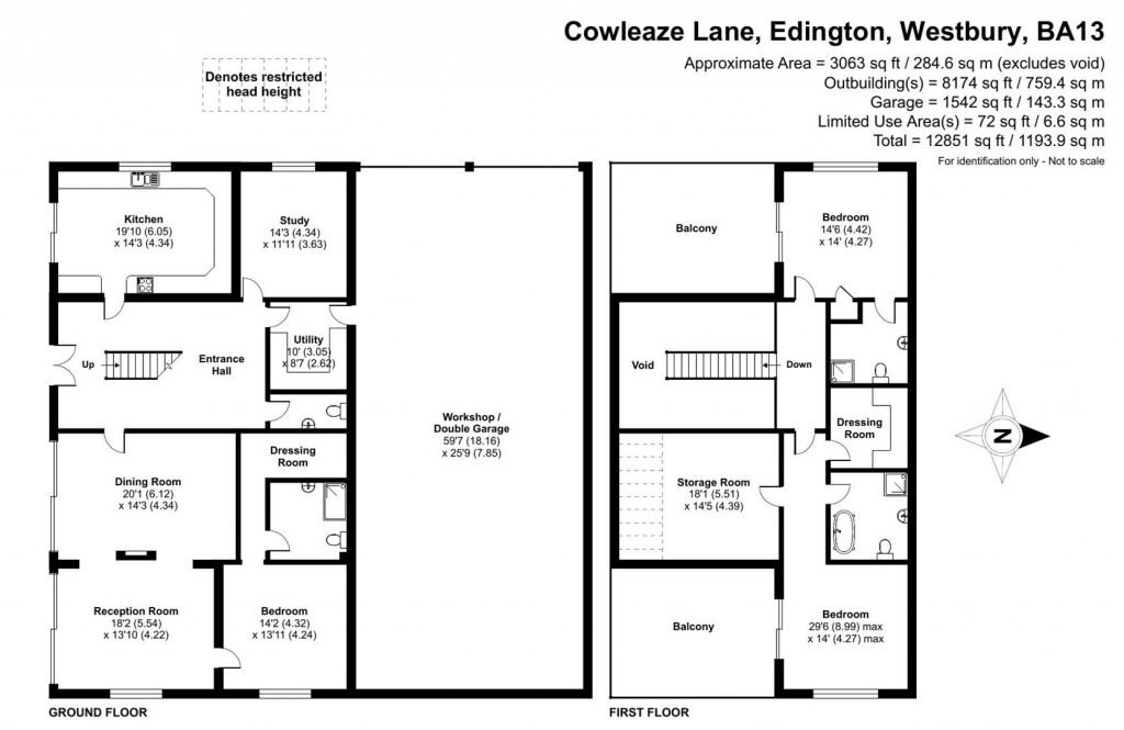 Floorplans For Sunnycroft Barn, Cowleaze Lane, Edington, Westbury