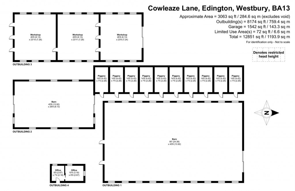 Floorplans For Sunnycroft Barn, Cowleaze Lane, Edington, Westbury