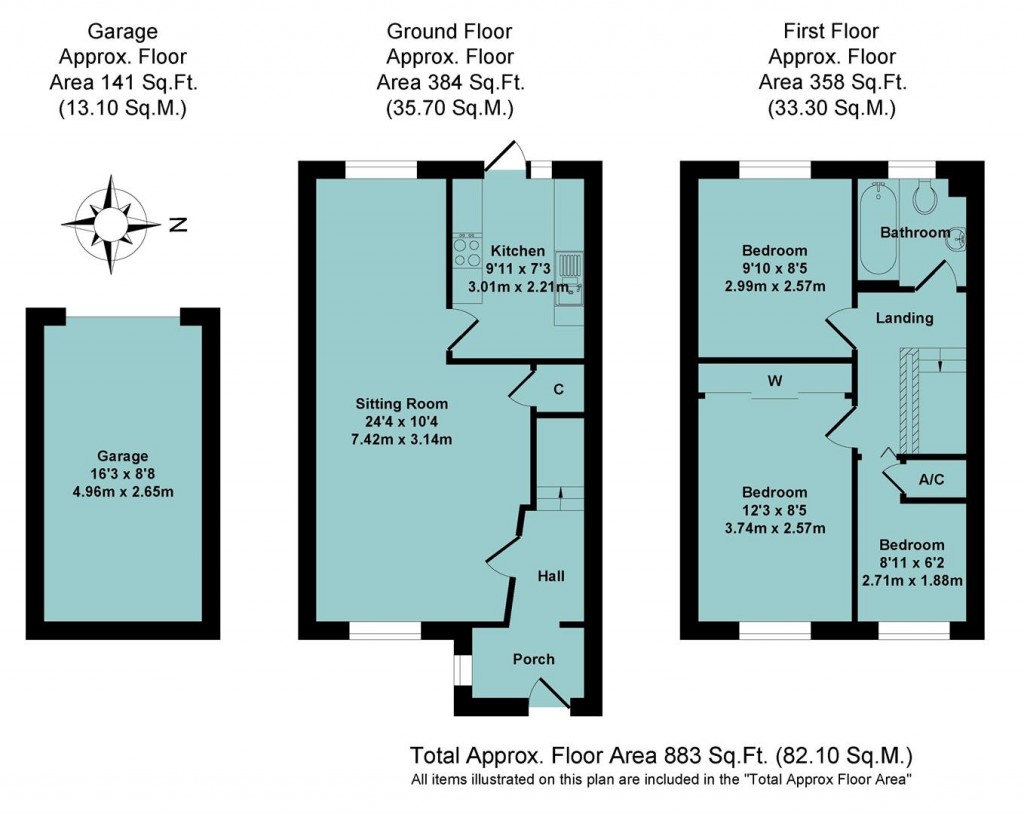 Floorplans For Frensham Close, Banbury