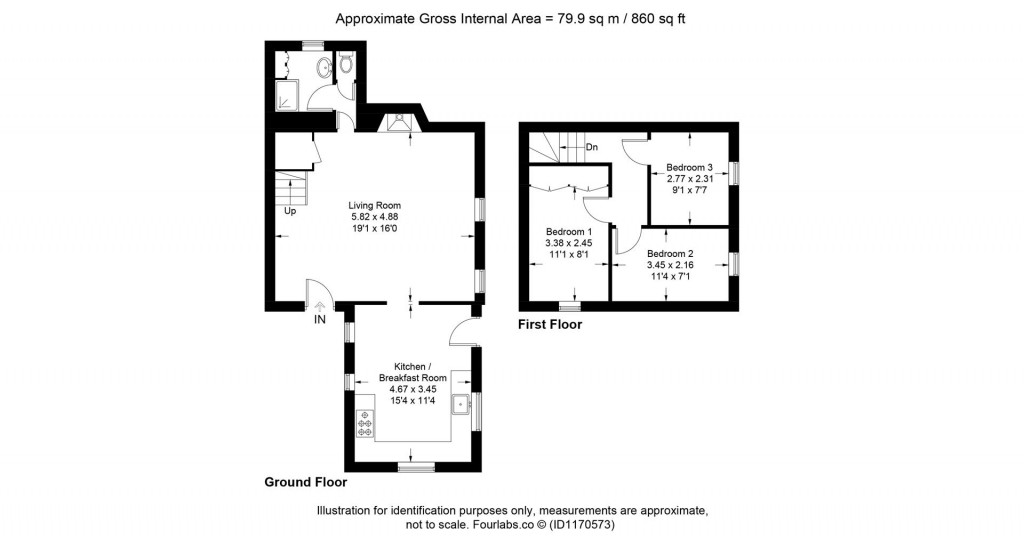 Floorplans For Kewsland, Bishops Tawton, Barnstaple