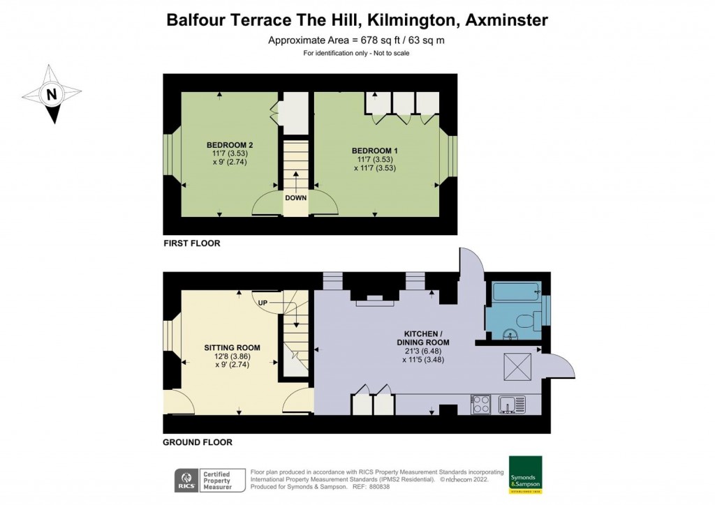 Floorplans For The Hill, Kilmington, Axminster