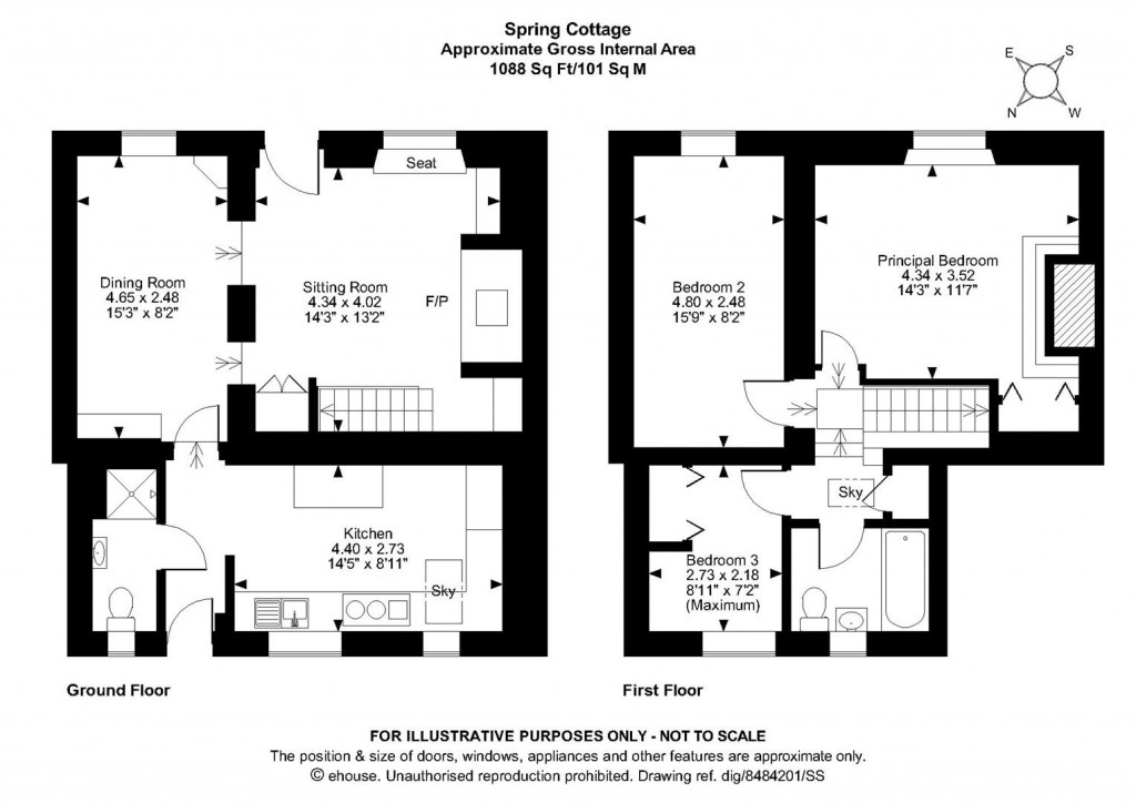 Floorplans For Ebrington, Chipping Campden, Gloucestershire