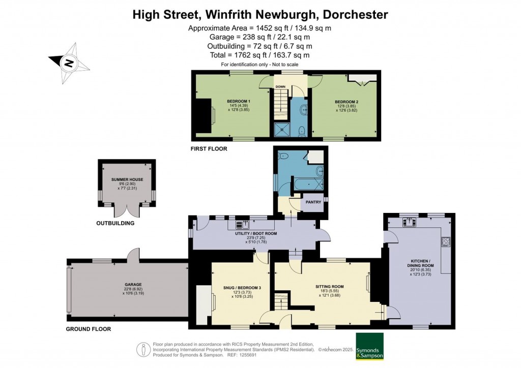 Floorplans For High Street, Winfrith Newburgh, Dorchester