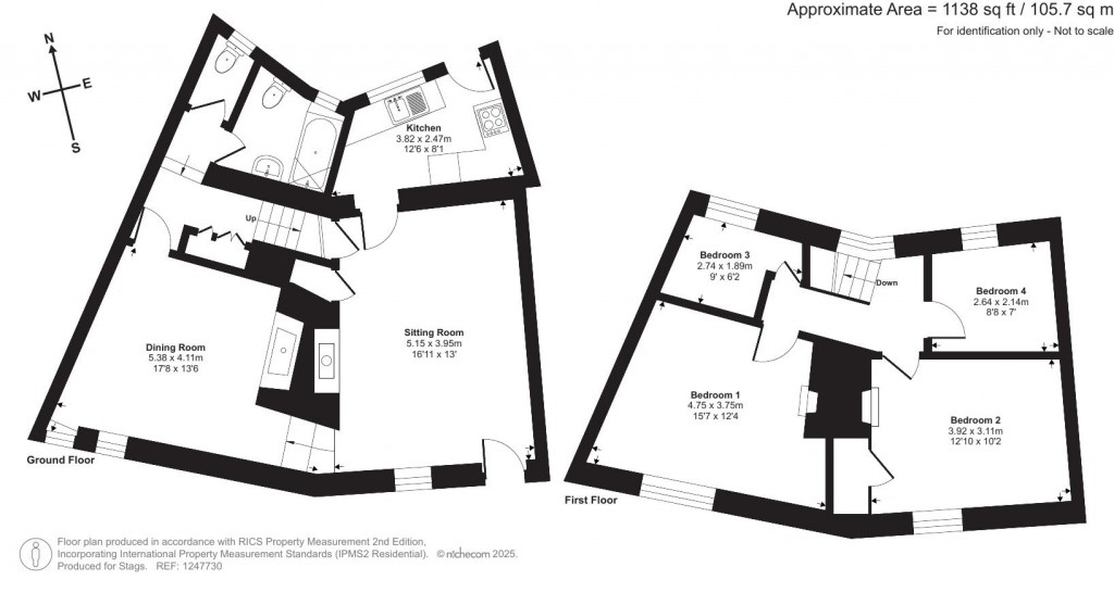 Floorplans For Village Road, Christow, Exeter