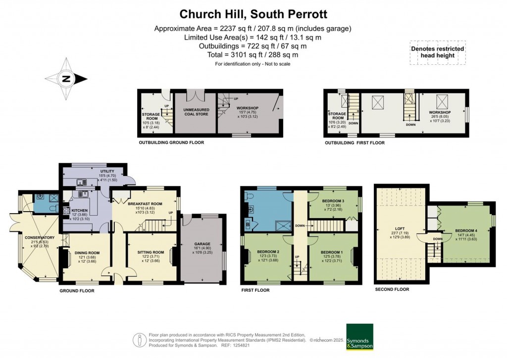 Floorplans For Church Hill, South Perrott, Beaminster