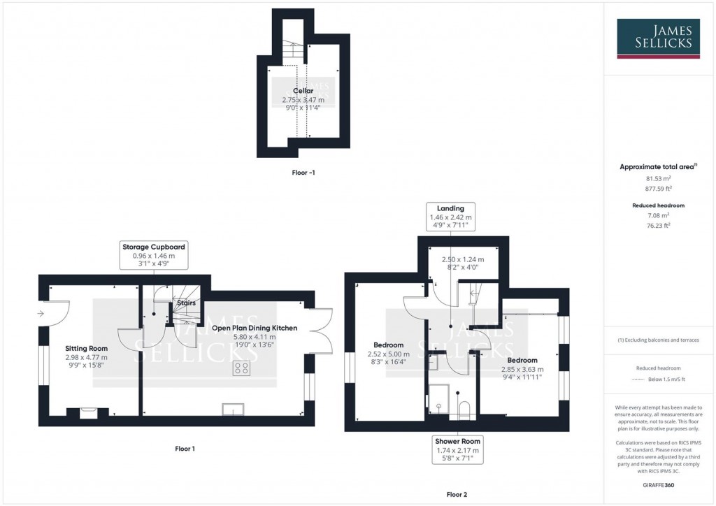 Floorplans For Tiler's Cottage, Burton Overy, Leicestershire
