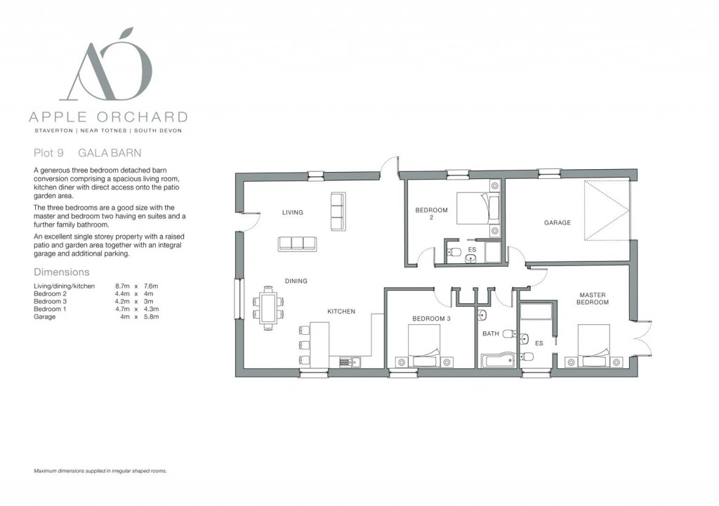 Floorplans For 9 Apple Orchard, Staverton, Totnes