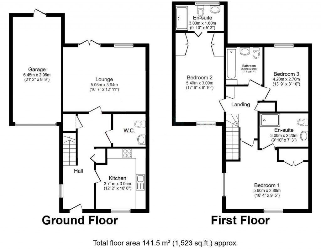 Floorplans For Hills Drive, Newport, Saffron Walden