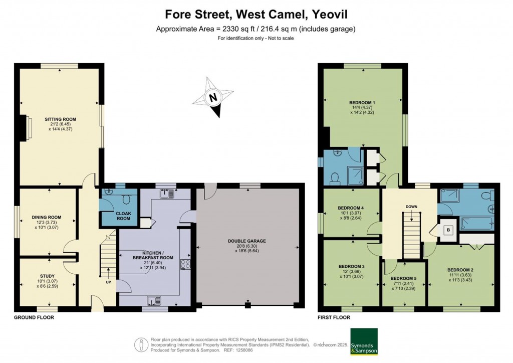 Floorplans For Fore Street, West Camel, Yeovil