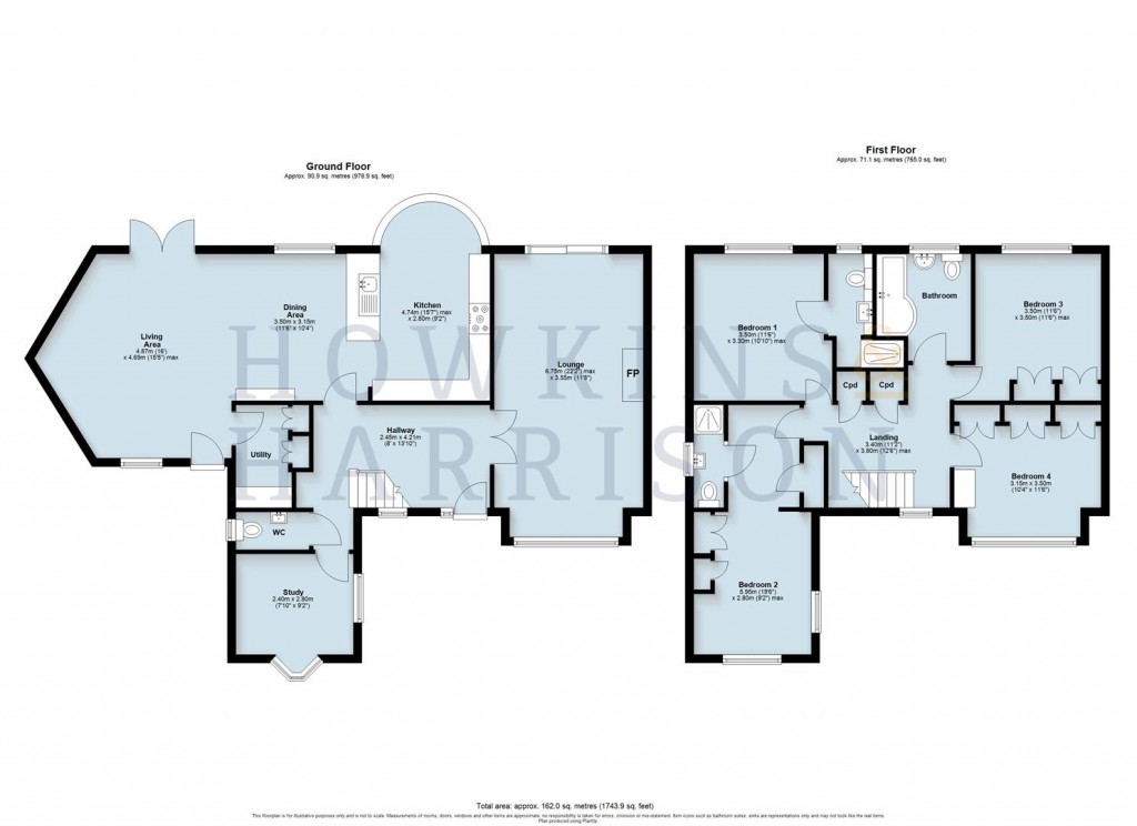 Floorplans For Moore Close, Appleby Magna, DE12