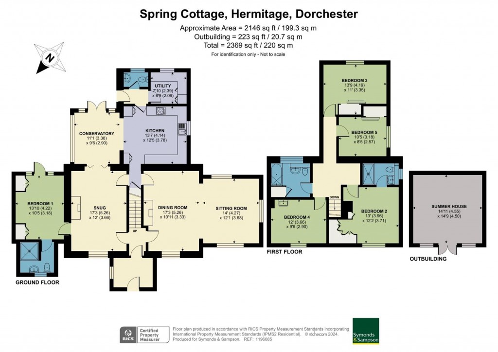 Floorplans For Hermitage, Sherborne, Dorset