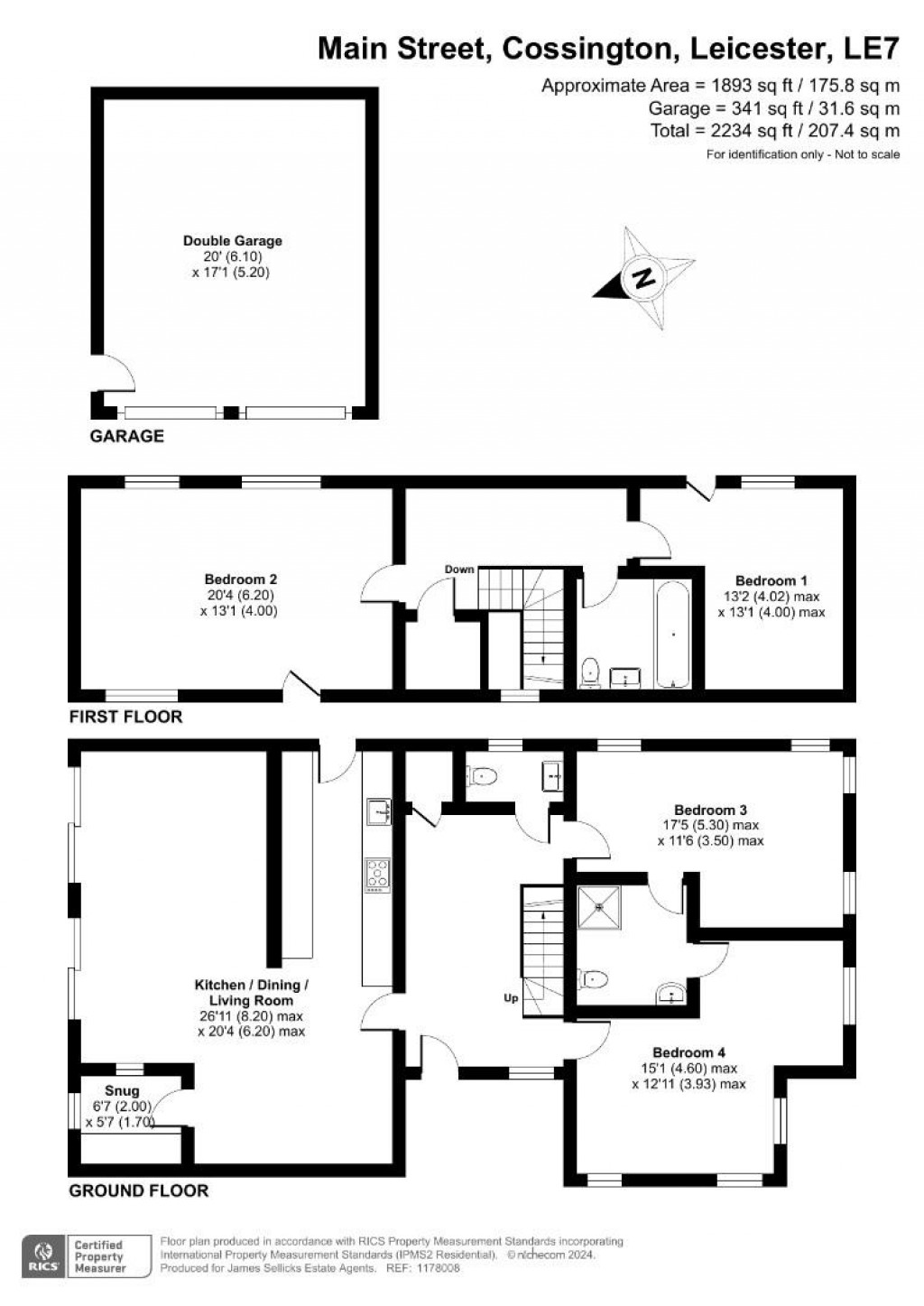 Floorplans For Main Street, Cossington, Leicestershire