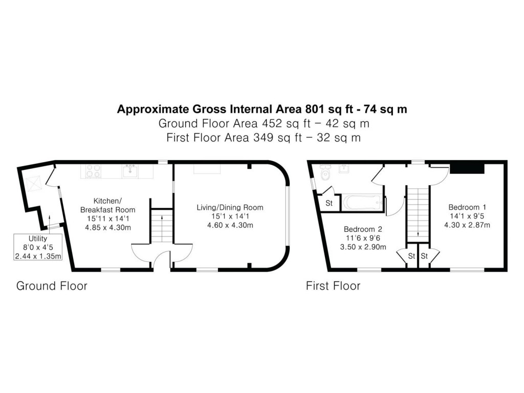 Floorplans For Fishmarket Street, Thaxted, Dunmow