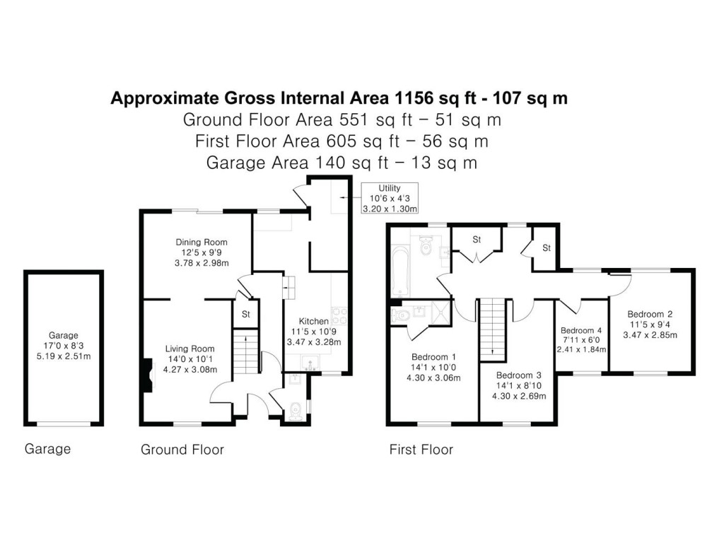 Floorplans For Fitzpiers, Saffron Walden