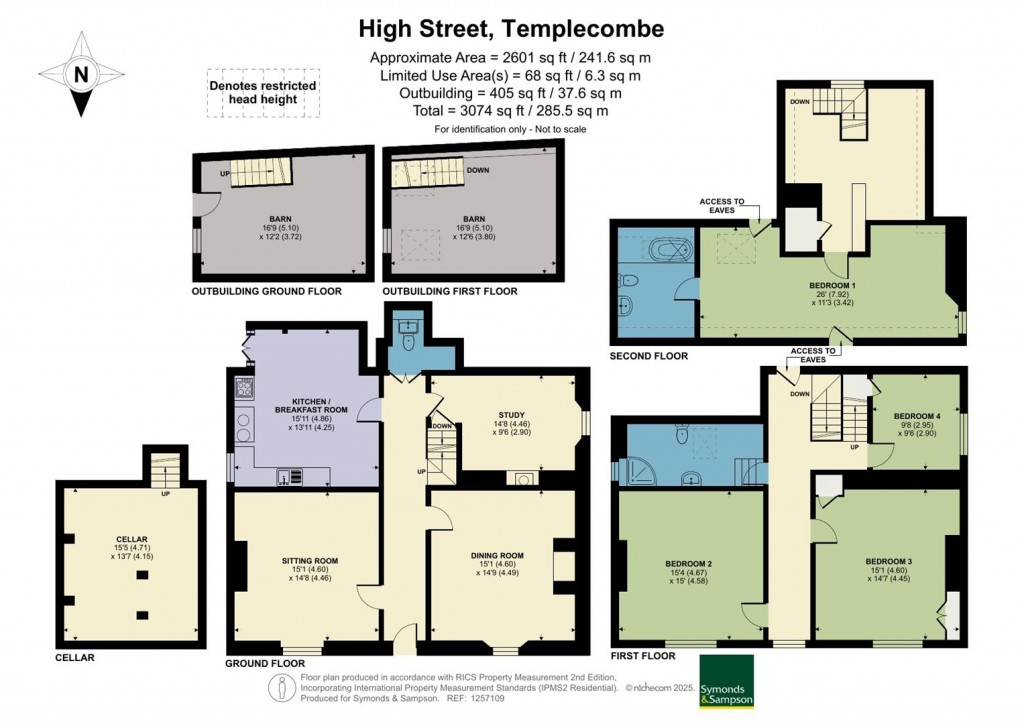 Floorplans For High Street, Templecombe, Somerset