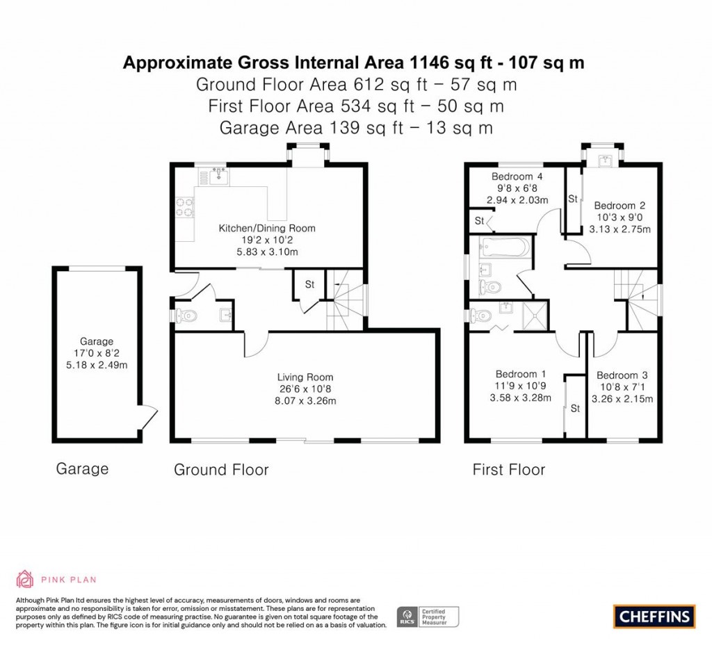 Floorplans For Comfrey Court, Cambridge