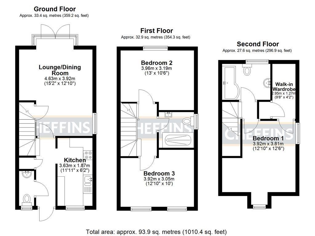 Floorplans For 240, Columbine Road, Ely, Cambridgeshire, CB6 3WP