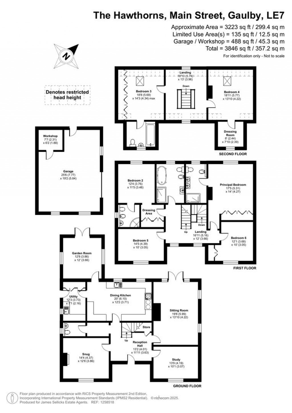 Floorplans For The Hawthorns, Main Street, Gaulby, Leicestershire
