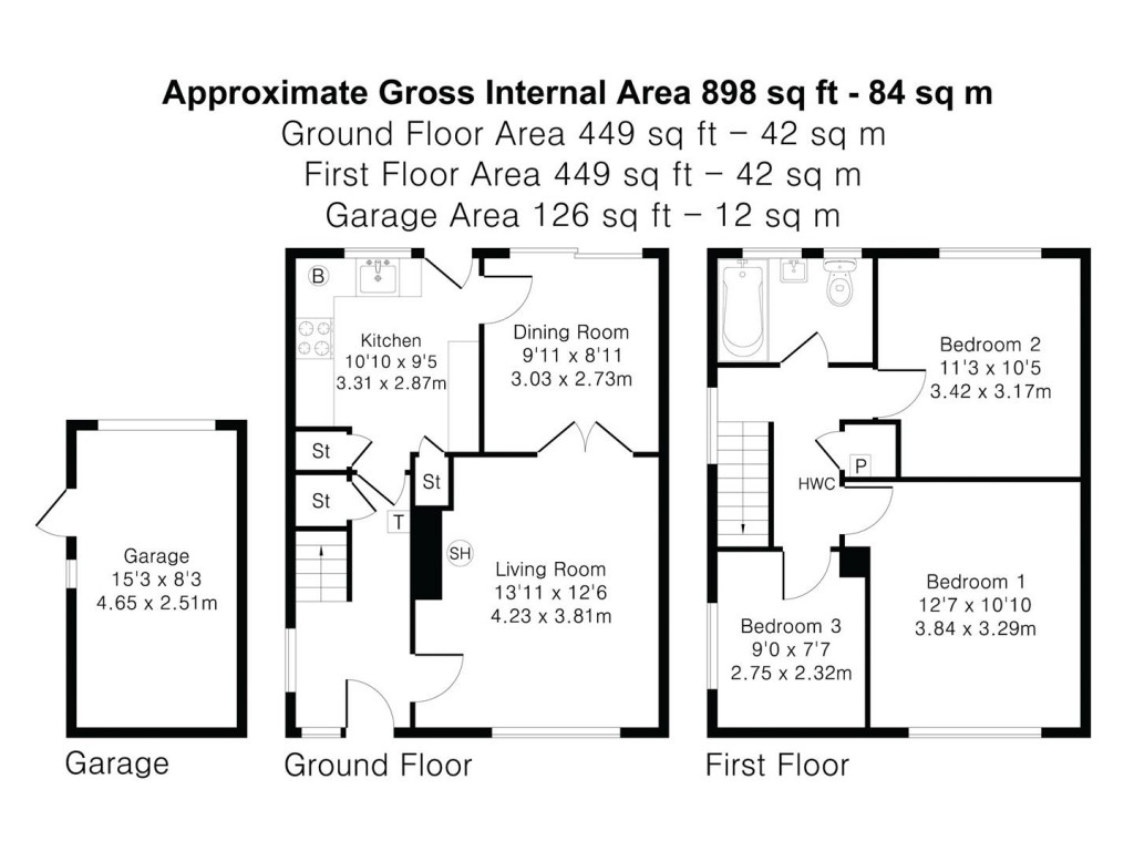 Floorplans For Linton Close, Saffron Walden