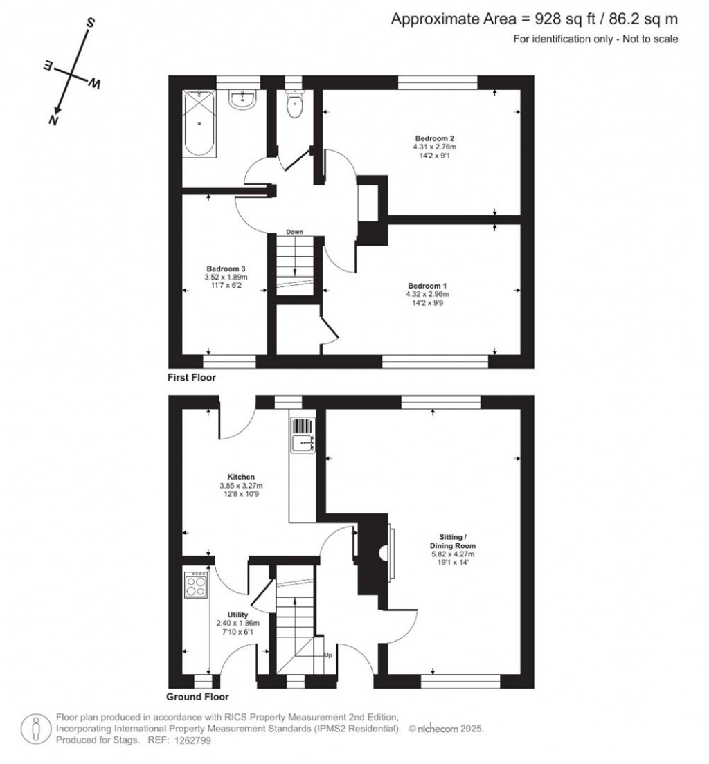 Floorplans For Hunters Way, Culmstock, Cullompton