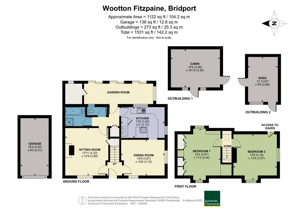 Floorplans For Wootton Fitzpaine, Bridport