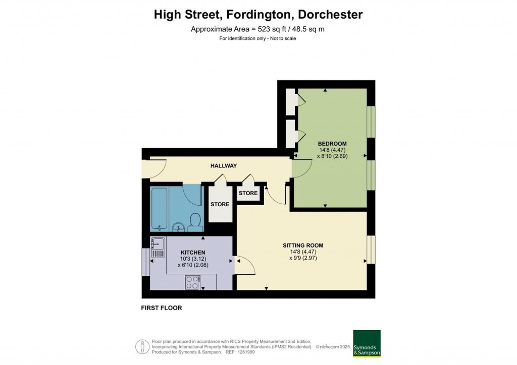 Floorplans For High Street, Fordington, Dorchester