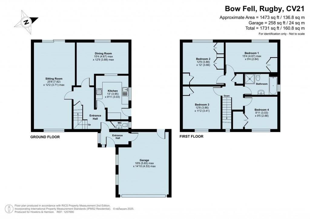 Floorplans For Bow Fell, Rugby, CV21