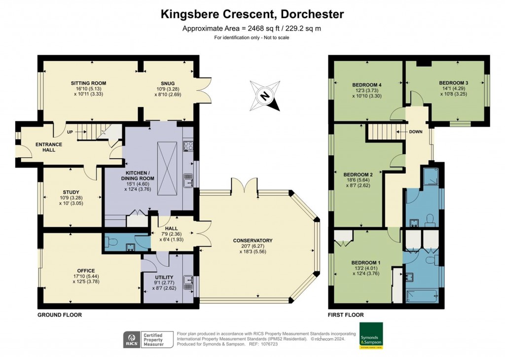 Floorplans For Kingsbere Crescent, Dorchester, Dorset