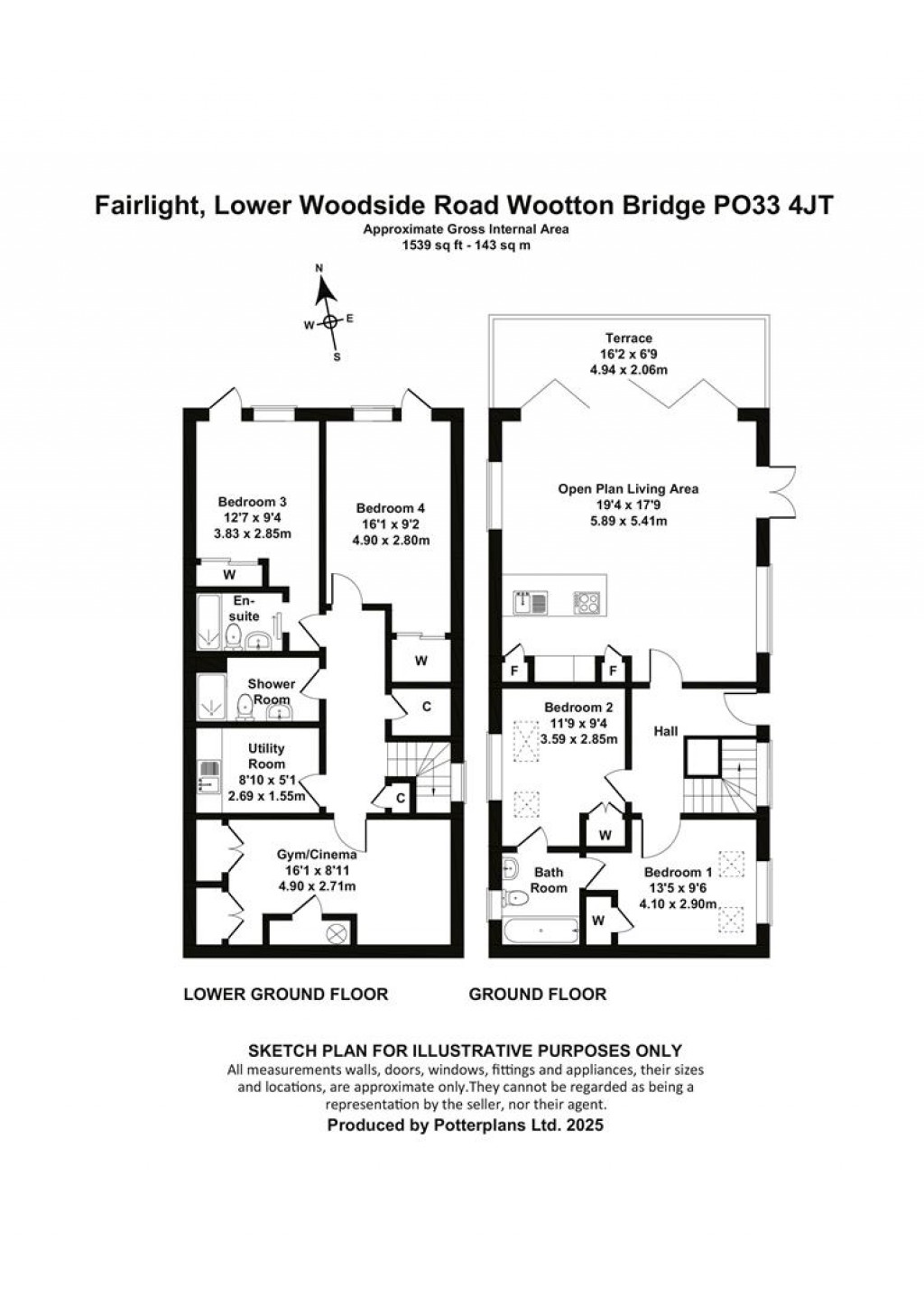 Floorplans For Wootton Bridge, Isle of Wight