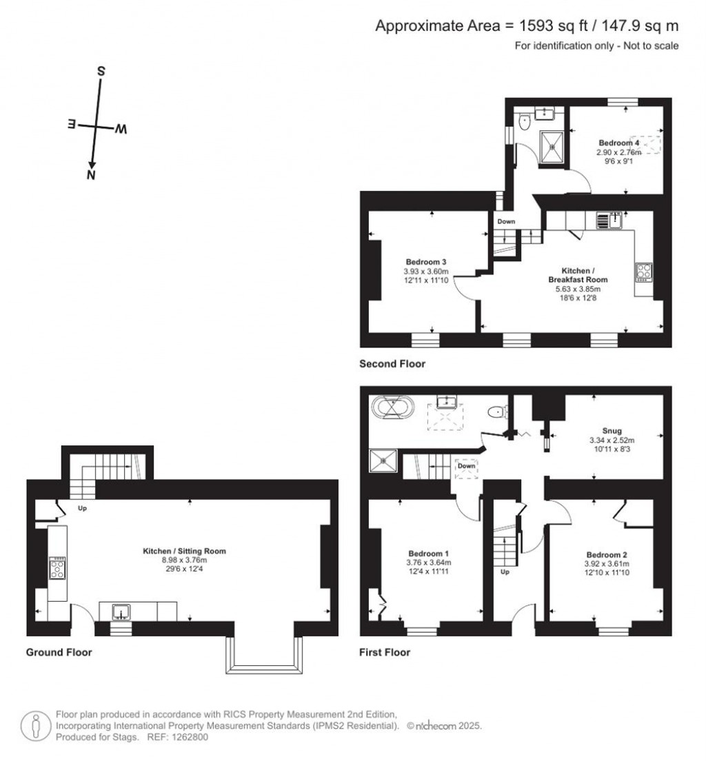 Floorplans For Moss Terrace, Polruan, Fowey