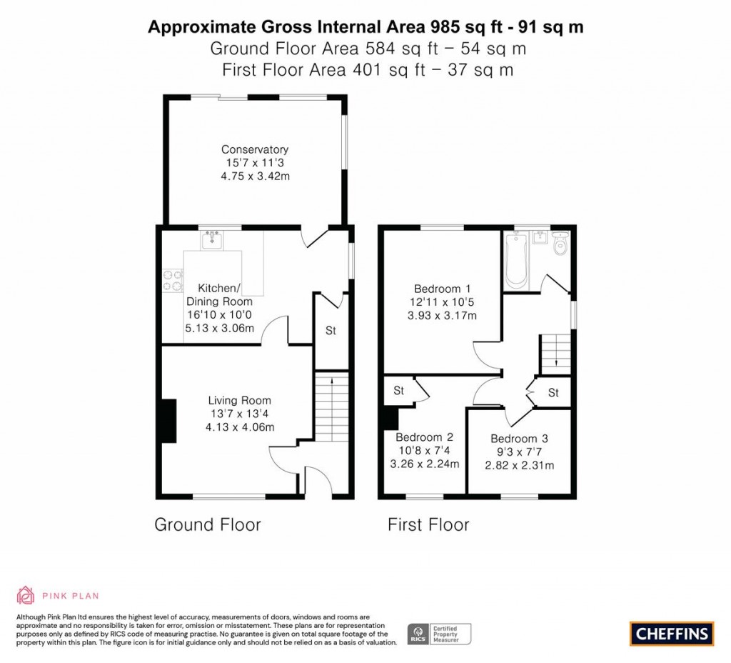 Floorplans For Gunhild Way, Cambridge