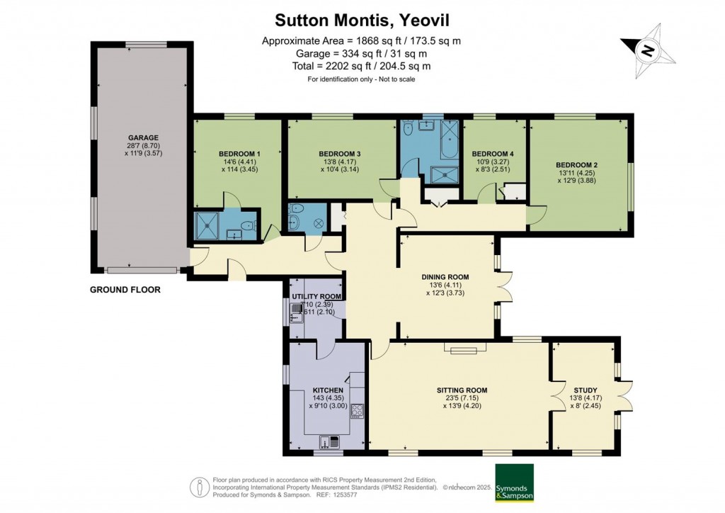 Floorplans For Sutton Montis, Yeovil, Somerset