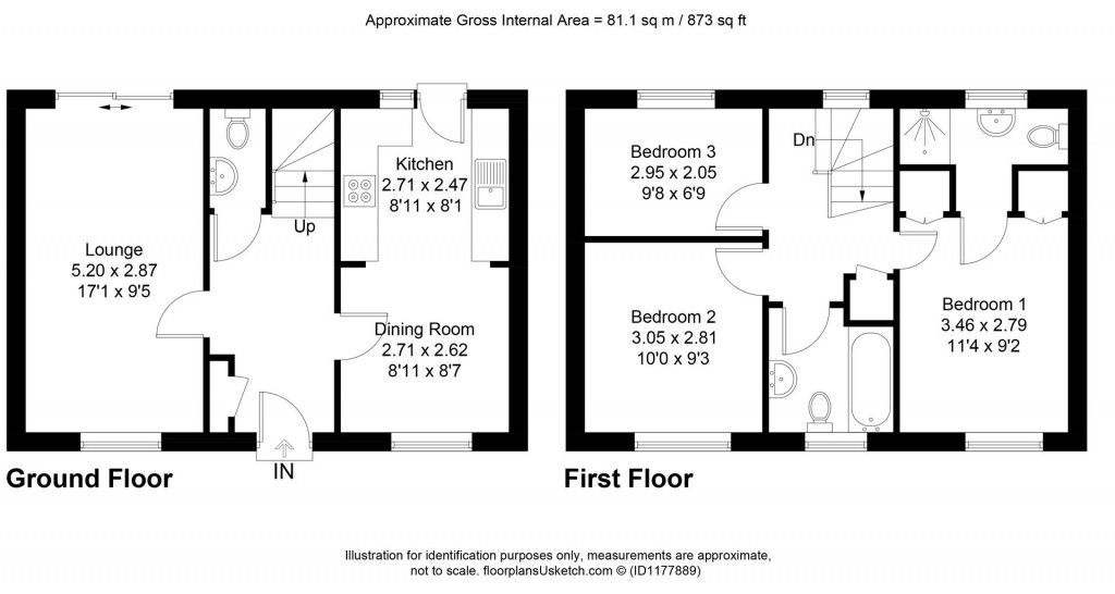 Floorplans For Tidcombe Walk, Tiverton