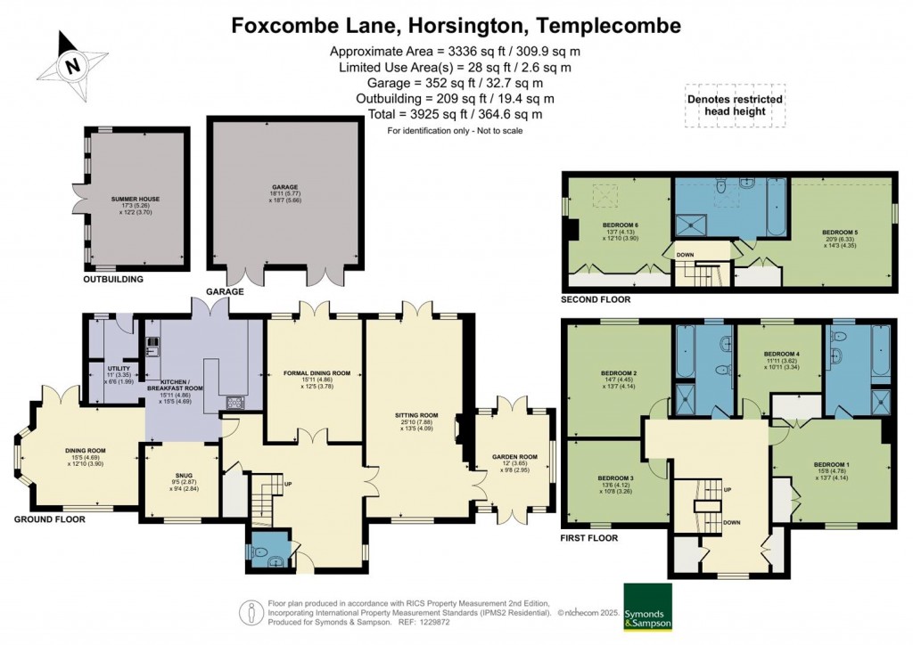 Floorplans For Foxcombe Lane, Horsington, Templecombe