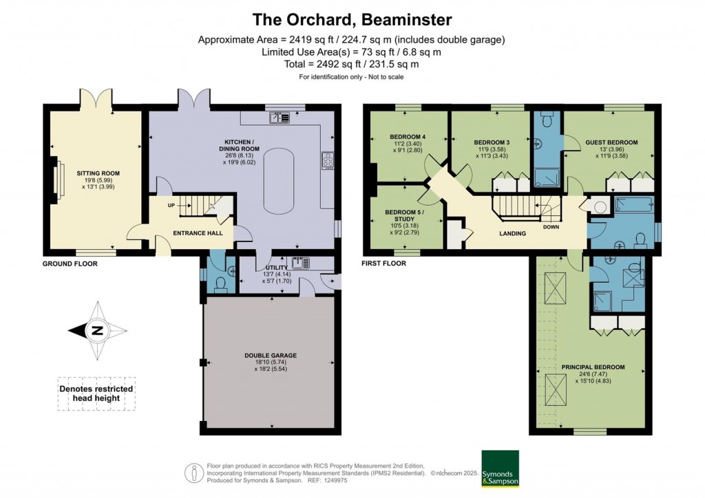 Floorplans For The Orchard, Beaminster, Dorset
