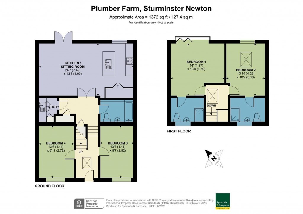 Floorplans For Plumber Farm, Plumber, Sturminster Newton