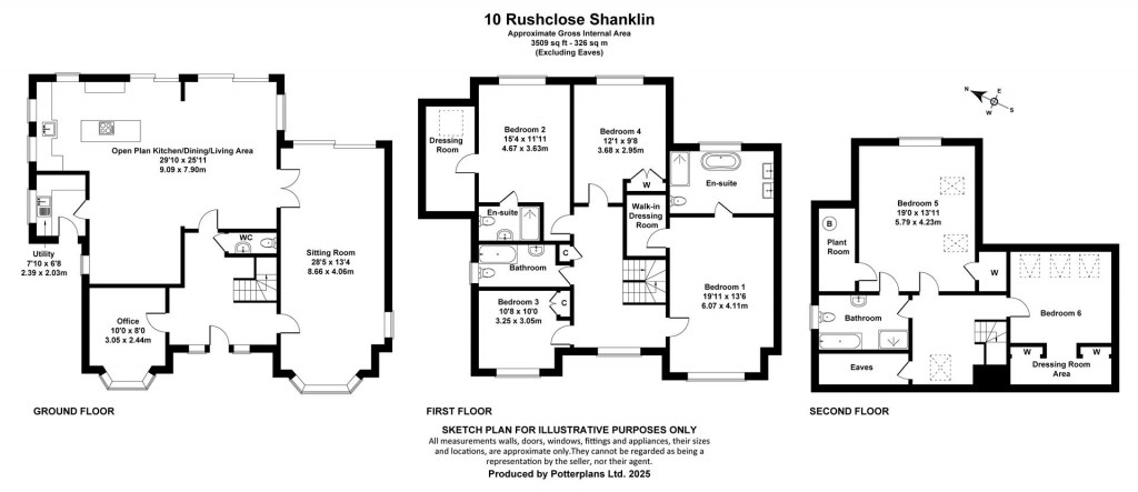 Floorplans For Rush Close, Shanklin
