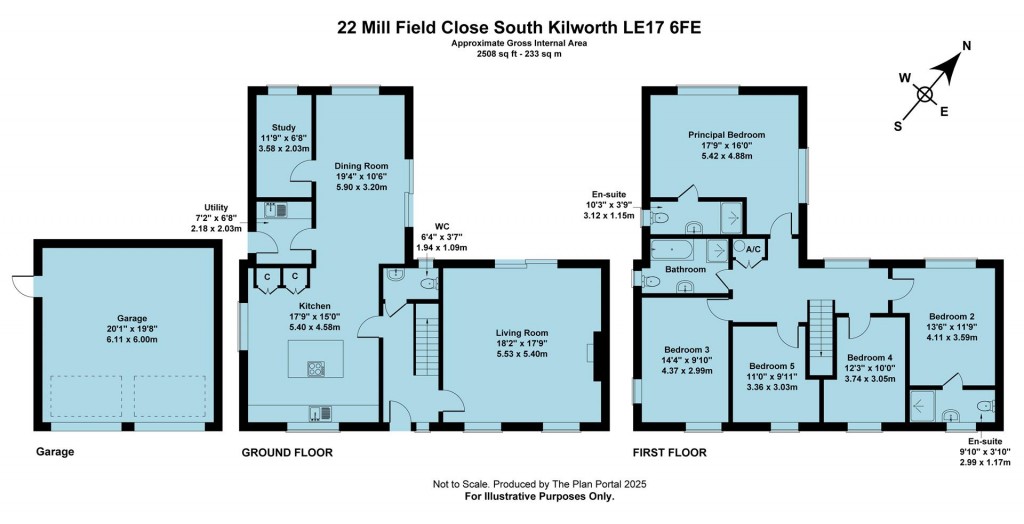 Floorplans For Mill Field Close, South Kilworth, Lutterworth, LE17