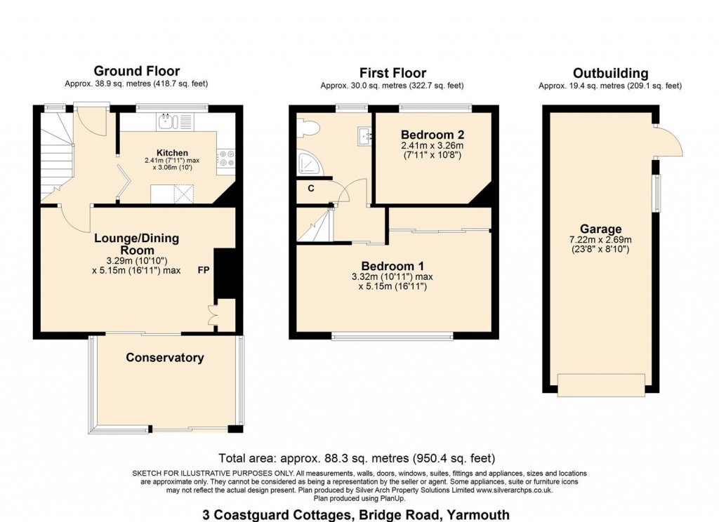 Floorplans For Yarmouth, Isle of Wight
