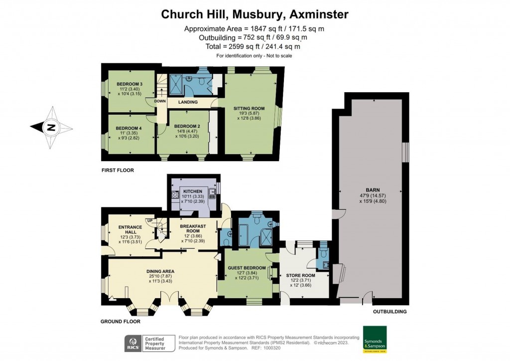 Floorplans For Church Hill, Musbury, Axminster