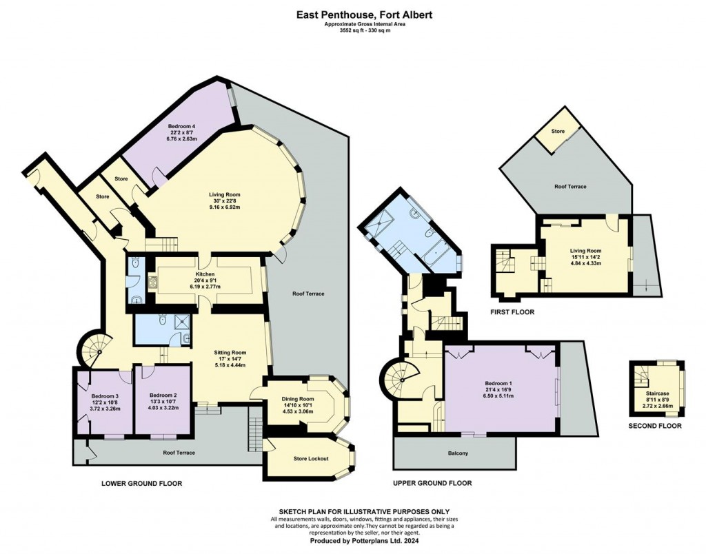 Floorplans For Freshwater, Isle of Wight