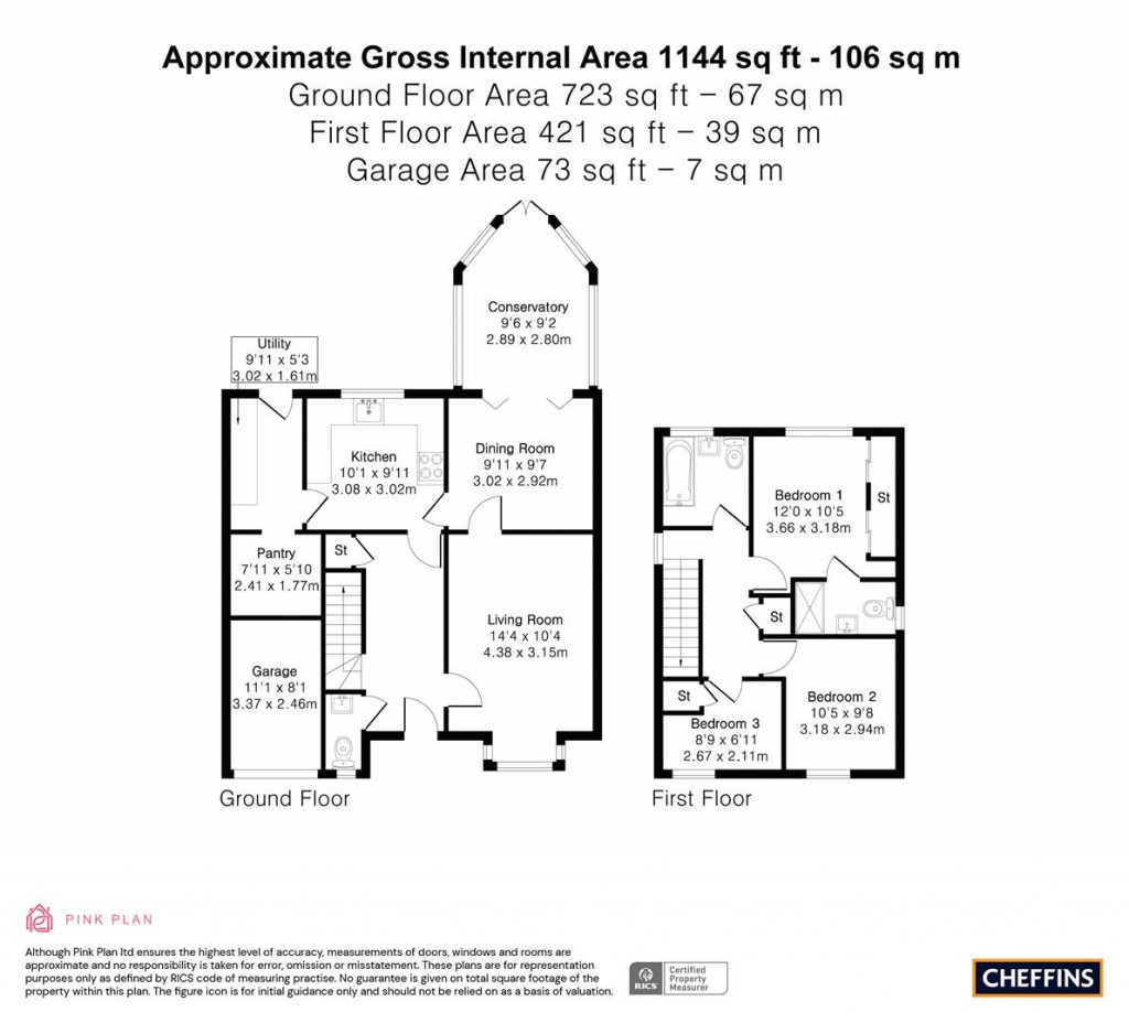Floorplans For Mellis Close, Haverhill