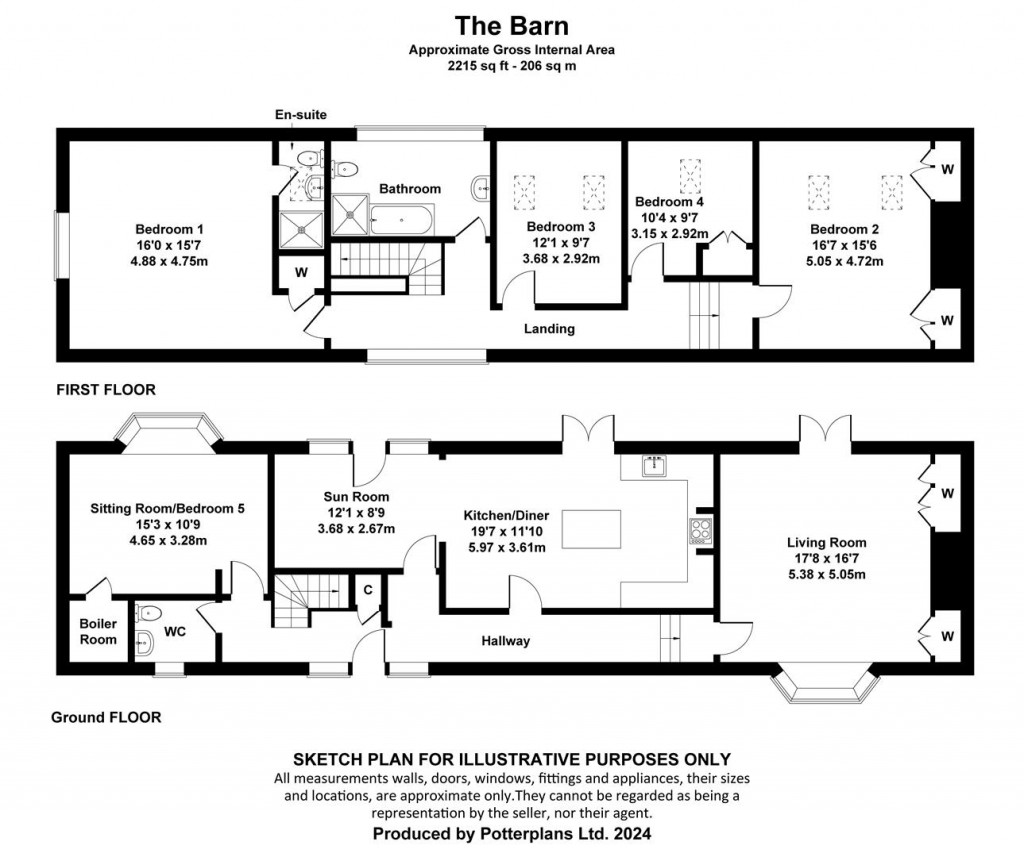 Floorplans For Carisbrooke, Isle of Wight