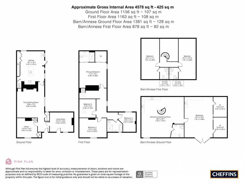 Floorplans For High Street, Swaffham Bulbeck