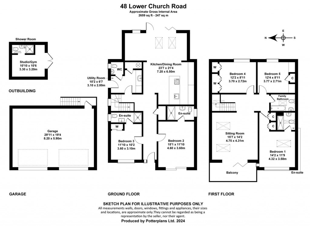 Floorplans For Gurnard, Isle of Wight