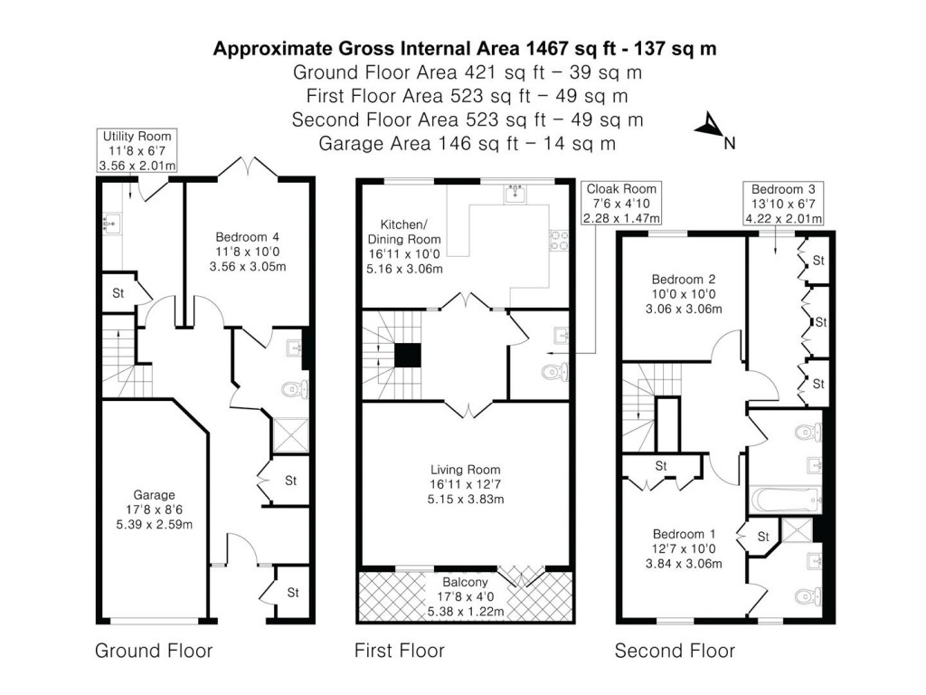 Floorplans For Braybrooke Gardens, Saffron Walden