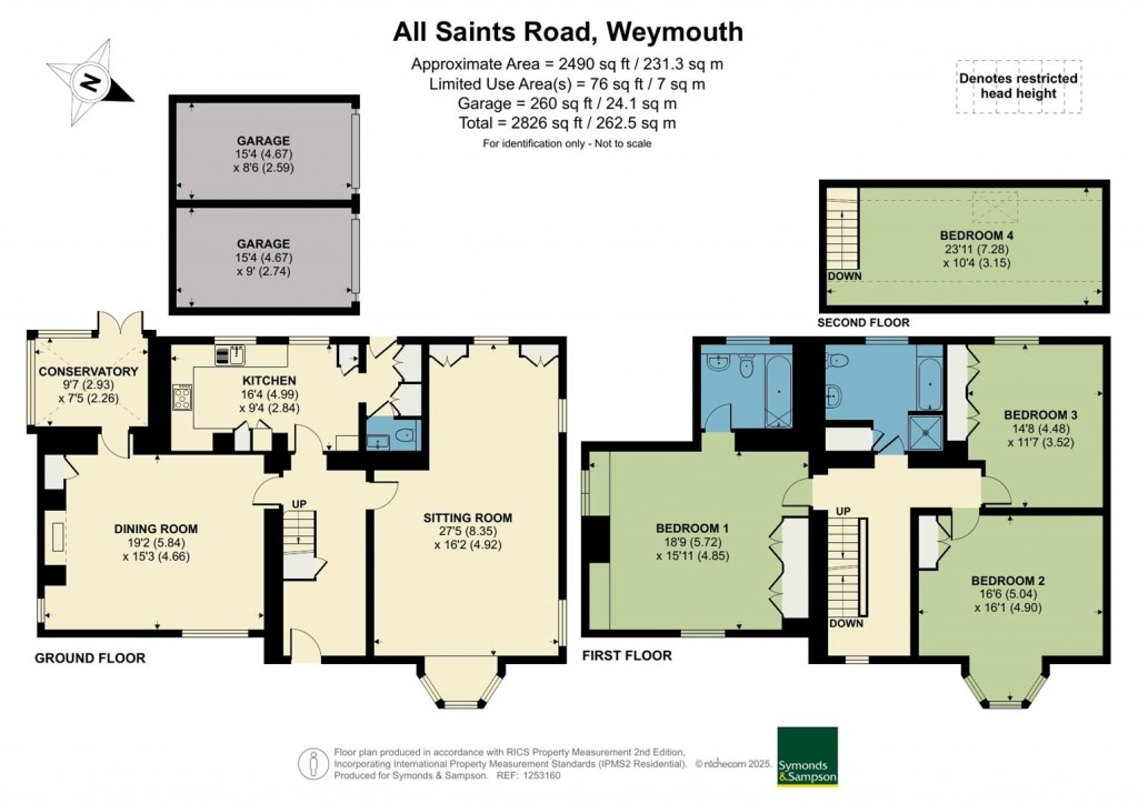 Floorplans For All Saints Road, Weymouth