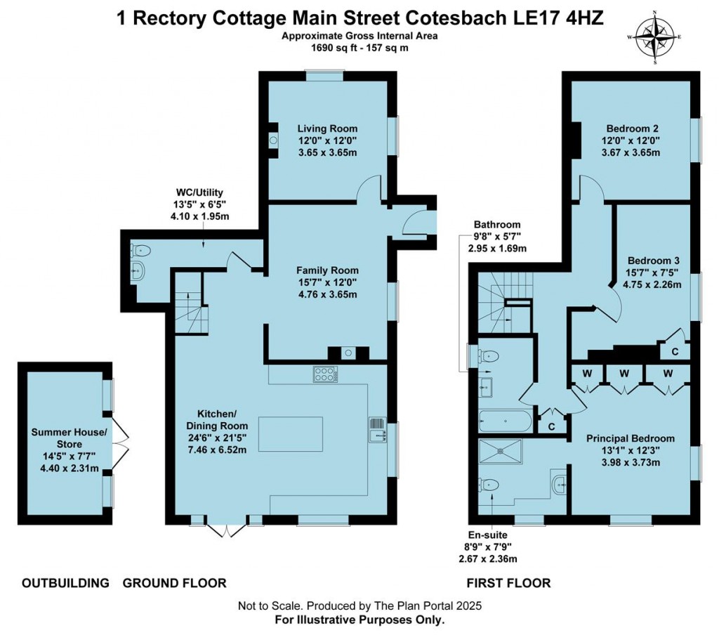 Floorplans For Main Street, Cotesbach, Lutterworth, LE17