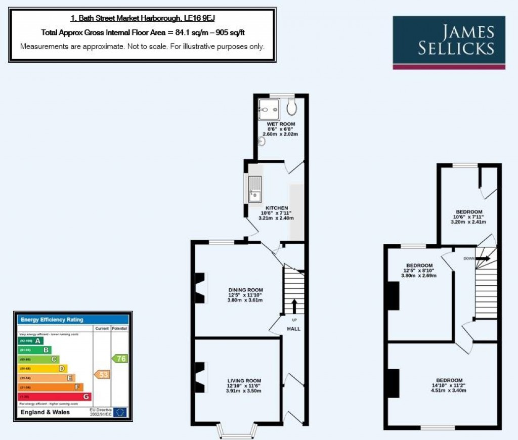 Floorplans For Bath Street, Market Harborough, Leicestershire